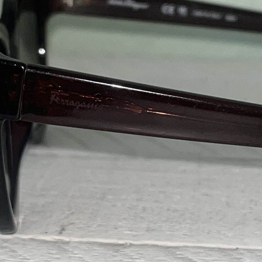 Salvatore Ferragamo SF1066S 210 Transparent Dark Brown Sunglasses. (52-21 140) 2 - Picture 4 of 14